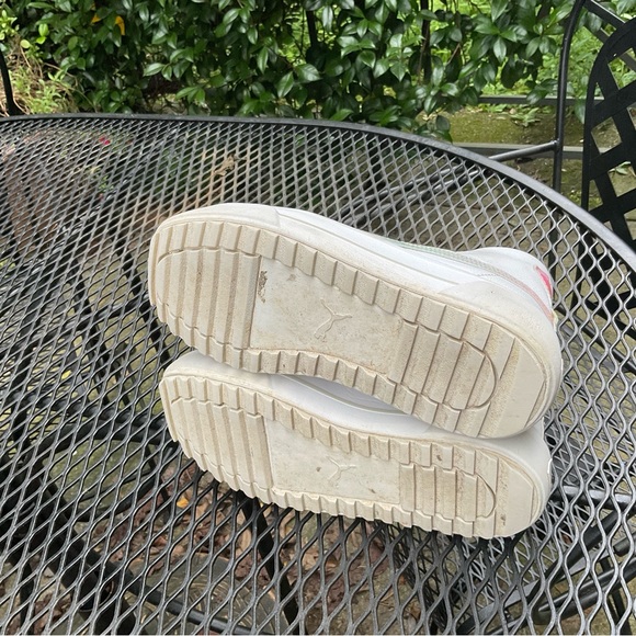 Cool Puma Iridescent Reflective White Size 6C? High Top Lace Up Sneakers! - Picture 8 of 15